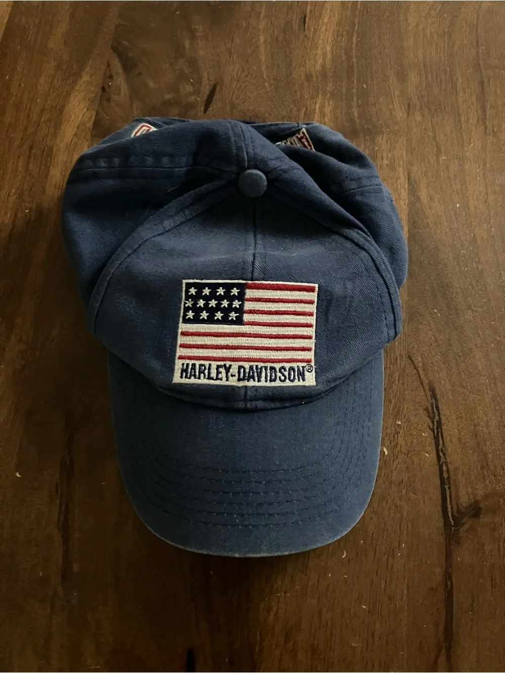 Vintage Harley Davidson Motorcycle Kids SnapBack Youth Hat Biker American Flag